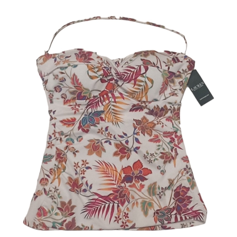 NWT  Lauren Ralph Lauren Tankini Swim Top 6